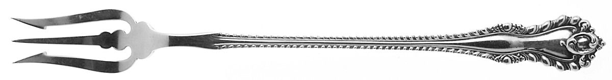 Mazarin (Sterling, 1892, No Monograms) Old Style Pickle Fork by Dominick & Haff-1