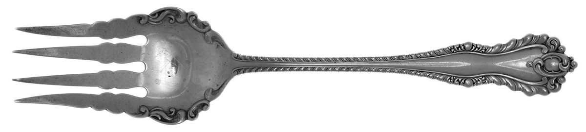 Mazarin (Sterling, 1892, No Monograms) Solid Salad Serving Fork by Dominick & Haff-1