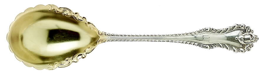 Mazarin (Sterling, 1892, No Monograms) Large Jelly Spoon by Dominick & Haff-1