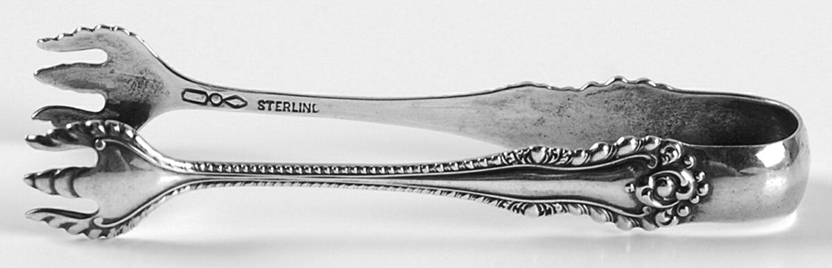 Mazarin (Sterling, 1892, No Monograms) Bon Bon Tongs by Dominick & Haff-1