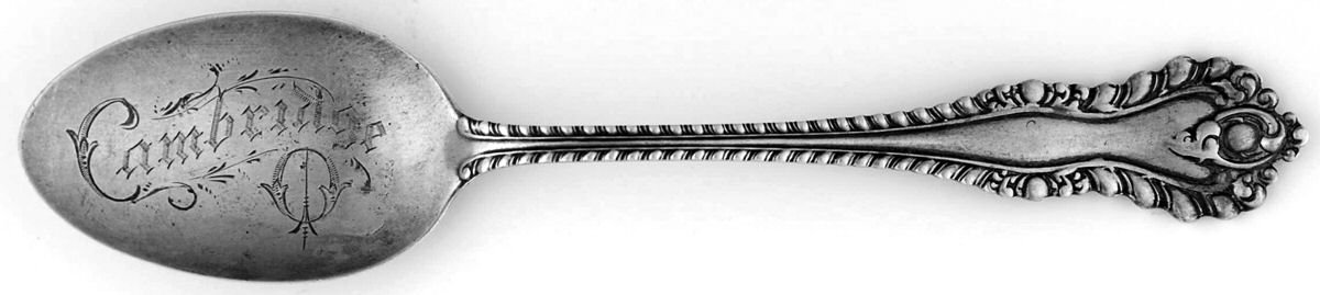 Mazarin (Sterling, 1892, No Monograms) Souvenir Spoon (Five O'Clock) by Dominick & Haff-1