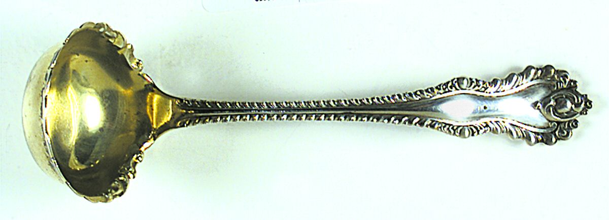 Mazarin (Sterling, 1892, No Monograms) Large Cream Ladle, Solid Piece by Dominick & Haff-1