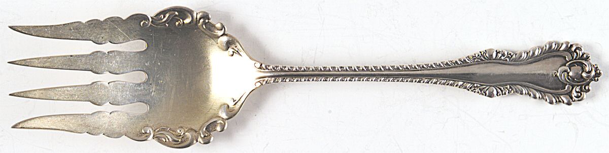 Mazarin (Sterling, 1892, No Monograms) Small Solid Fish Serving Fork by Dominick & Haff-1