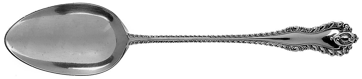 Mazarin (Sterling, 1892, No Monograms) Gravy/Dressing Spoon with Button by Dominick & Haff-1