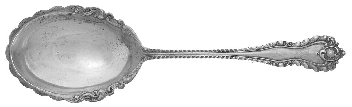 Mazarin (Sterling, 1892, No Monograms) Large Solid Berry/Casserole Spoon by Dominick & Haff-1