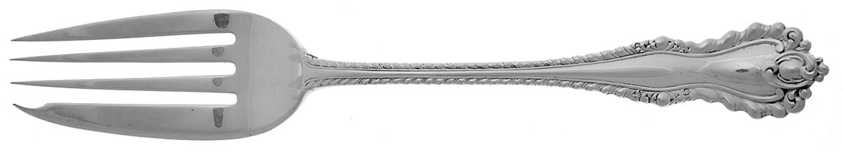 Mazarin (Sterling, 1892, No Monograms) Medium Solid Cold Meat Serving Fork by Dominick & Haff-1