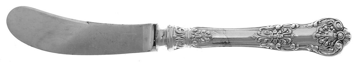 New King (Sterling, 1898) Hollow Handle Paddle Butter Spreader (Slvpt) by Dominick & Haff-1