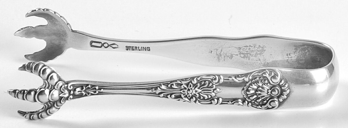 New King (Sterling, 1898) Bon Bon Tongs by Dominick & Haff-1