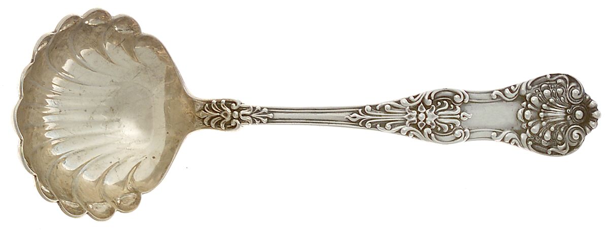 New King (Sterling, 1898) Gravy Ladle with Shell Bowl by Dominick & Haff-1