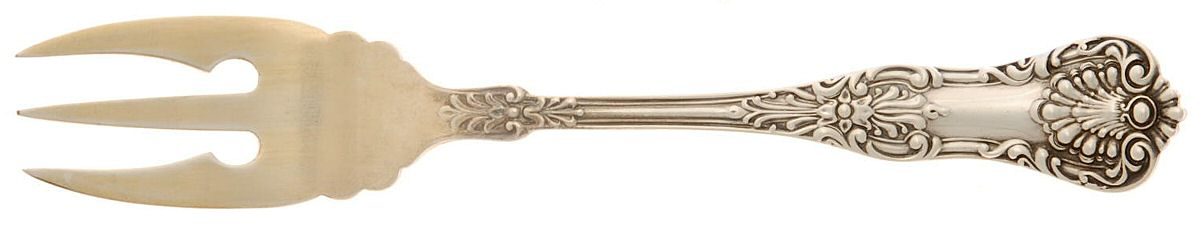 New King (Sterling, 1898) Pastry Fork by Dominick & Haff-1
