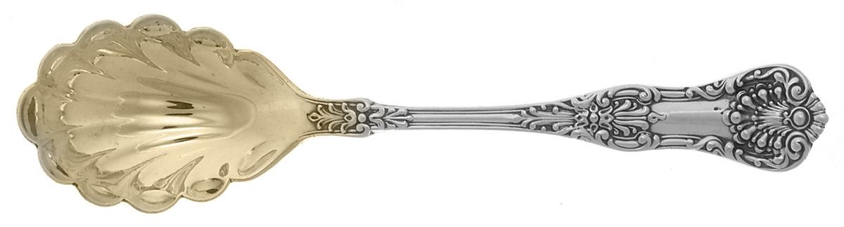 New King (Sterling, 1898) Sugar Shell Spoon by Dominick & Haff-1