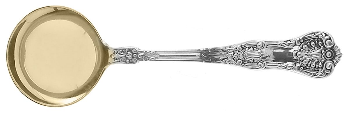 New King (Sterling, 1898) Round Bowl Soup Spoon (Cream Soup) by Dominick & Haff-1