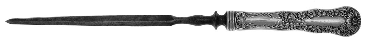 No. 10 (Sterling, 1896) Large Roast Steel Rod Knife Sharpener by Dominick & Haff-1