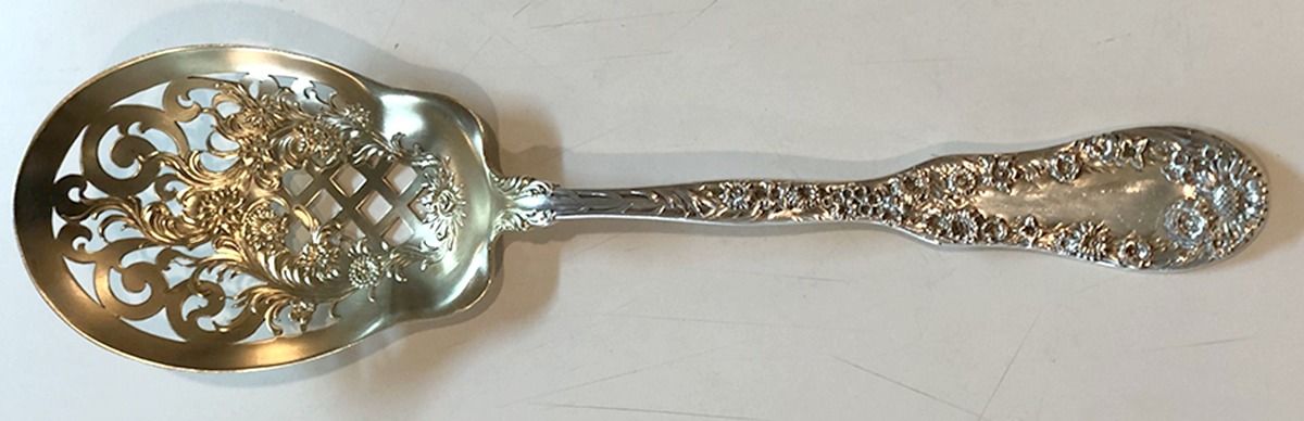 No. 10 (Sterling, 1896) Ice Serving Spoon Large by Dominick & Haff-1