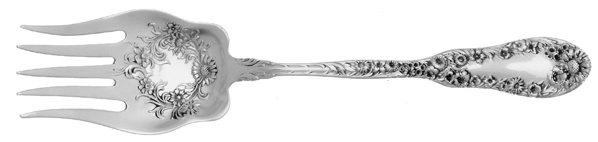 No. 10 (Sterling, 1896) Solid Salad Serving Fork by Dominick & Haff-1
