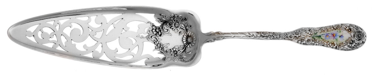 No. 10 (Sterling, 1896) Enameled Jelly/Cake Server by Dominick & Haff-1