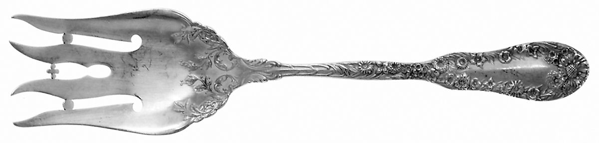 No. 10 (Sterling, 1896) Solid Salad Serving Fork by Dominick & Haff-1