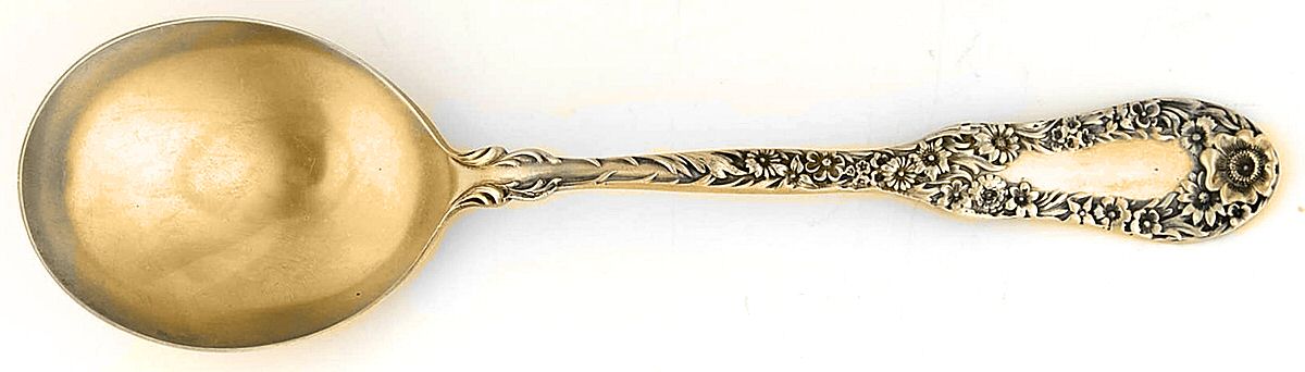 No. 10 (Sterling, 1896) Round Bowl Soup Spoon (Gumbo) by Dominick & Haff-1