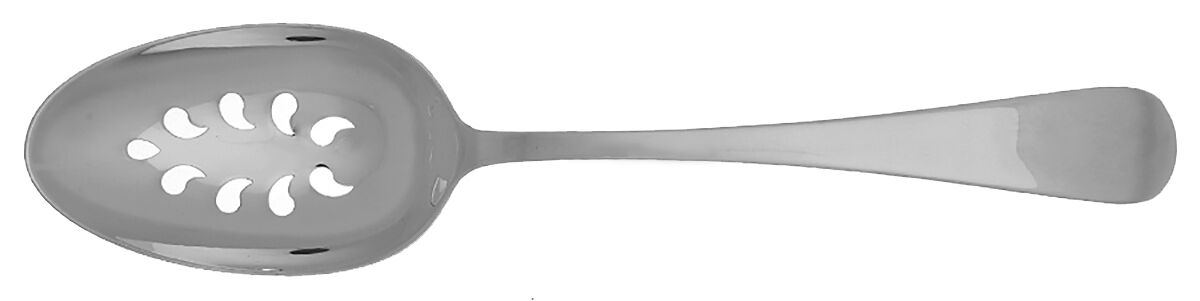 Old English Antique (Sterling, 1880) Pierced Tablespoon (Serving Spoon) HC by Dominick & Haff-1