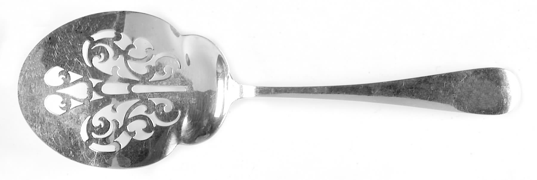 Old English Antique (Sterling, 1880) Solid Pierced Egg Server by Dominick & Haff-1