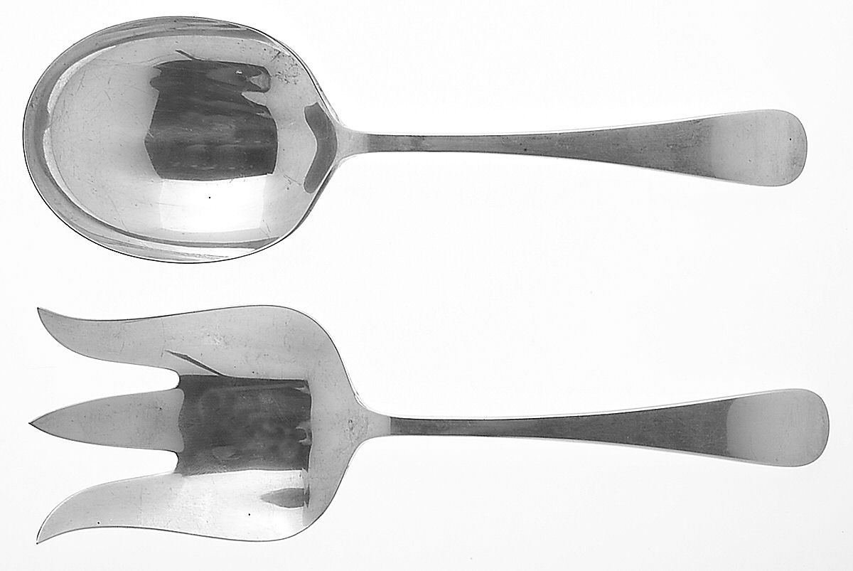 Old English Antique (Sterling, 1880) Solid 2-Piece Vegetable Serving Set by Dominick & Haff-1