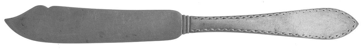 Pointed Antique#2-Engraved (Sterling, No Monos) Individual Solid Fish Knife by Dominick & Haff-1