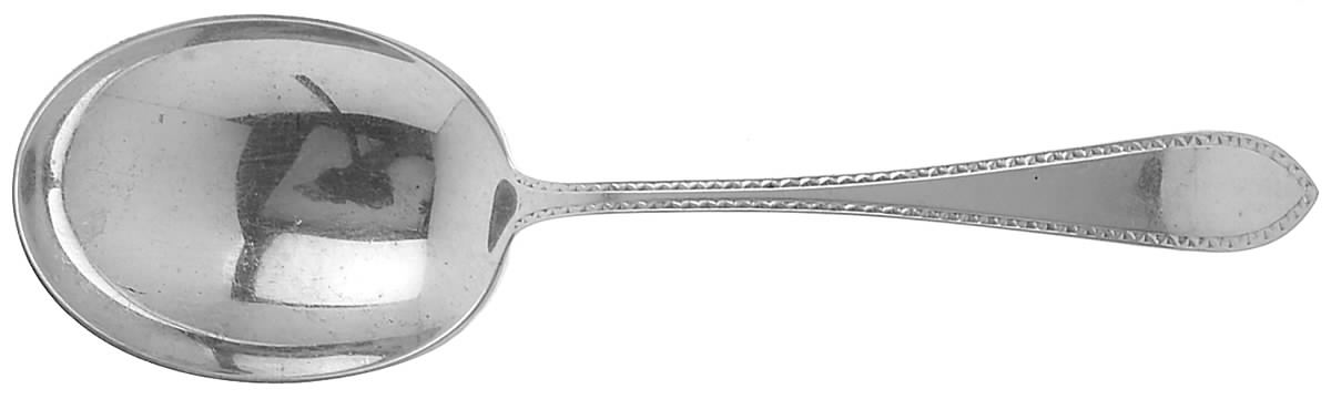 Pointed Antique#2-Engraved (Sterling, No Monos) Small Solid Berry/Casserole Spoon by Dominick & Haff-1