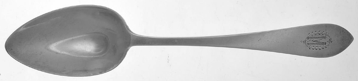 Pointed Antique#3-Engraved (Sterling) Tablespoon (Serving Spoon) by Dominick & Haff-1