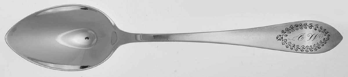 Pointed Antique#3-Engraved (Sterling) Monogram Teaspoon by Dominick & Haff-1