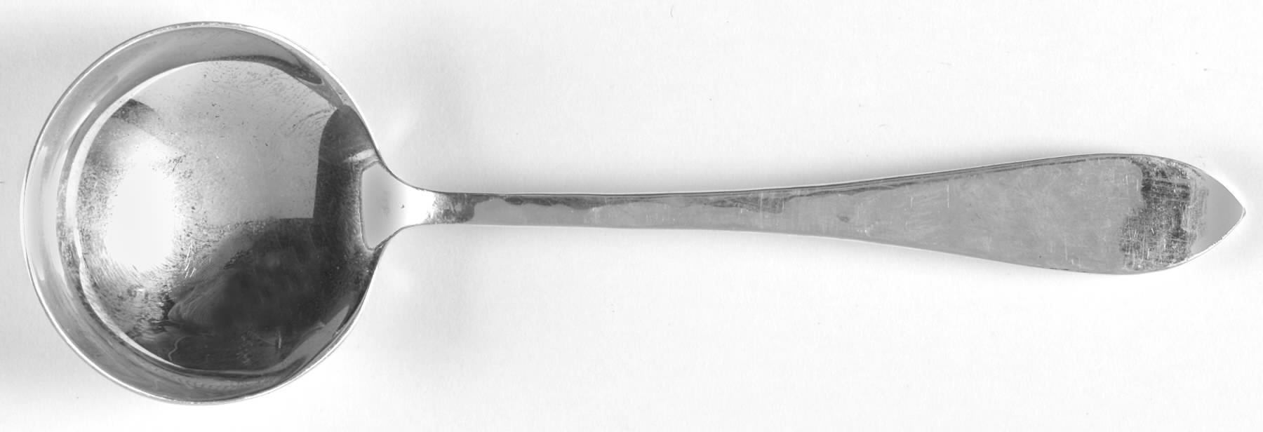 Pointed Antique-Hammered (Sterling) Monogram Round Bowl Soup Spoon (Bouillon) by Dominick & Haff-1