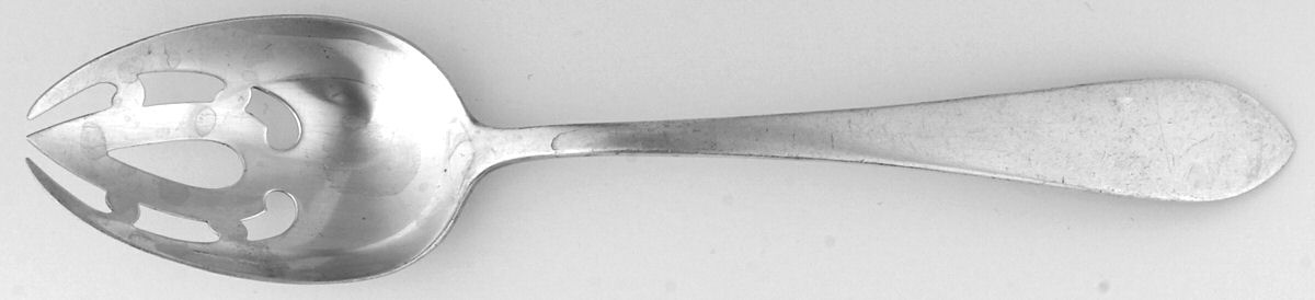 Pointed Antique-Hammered (Sterling) Pierced Tablespoon (Serving Spoon) by Dominick & Haff-1