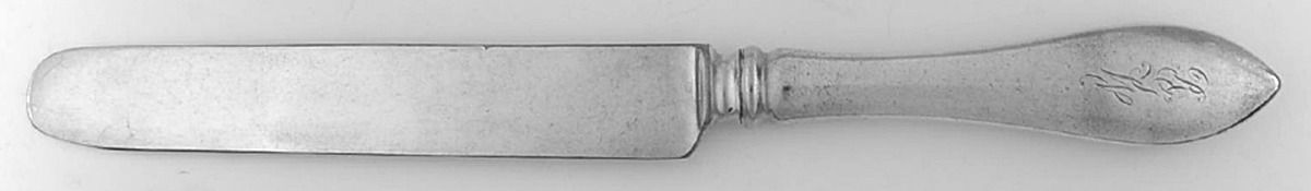 Pointed Antique (Sterling) Monogramed Old French Hollow Knife with Bolster by Dominick & Haff-1