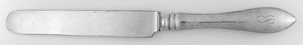 Pointed Antique (Sterling) Knife-Old French/Hollow-Bolster-Monogram by Dominick & Haff-1