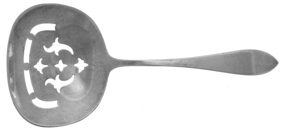 Pointed Antique (Sterling) Solid Bon Bon Spoon with Pierced Bowl by Dominick & Haff-1