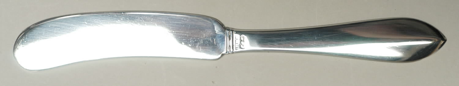 Pointed Antique (Sterling) Flat Handle Butter Spreader by Dominick & Haff-1