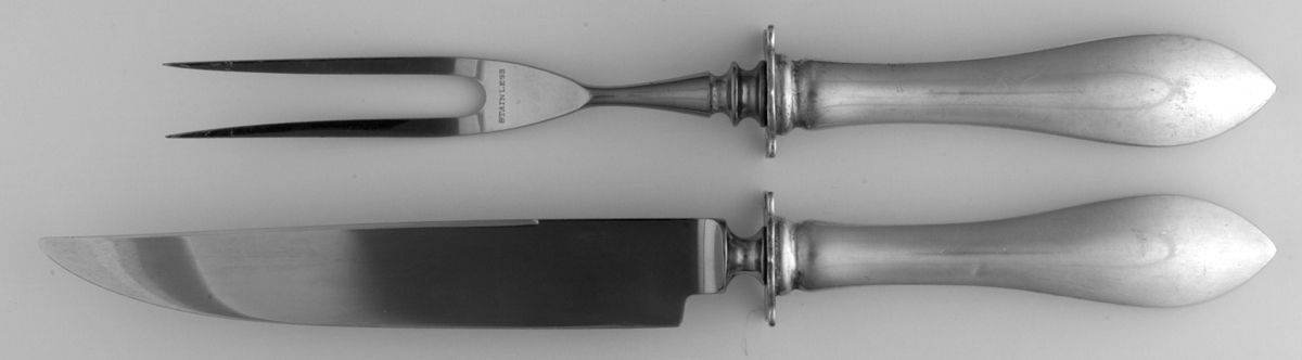 Pointed Antique (Sterling) Small Steak 2-Piece Carving Set w/Stainless Blade by Dominick & Haff-1