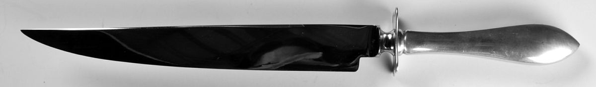 Pointed Antique (Sterling) Large Stainless Blade Roast Carving Knife by Dominick & Haff-1