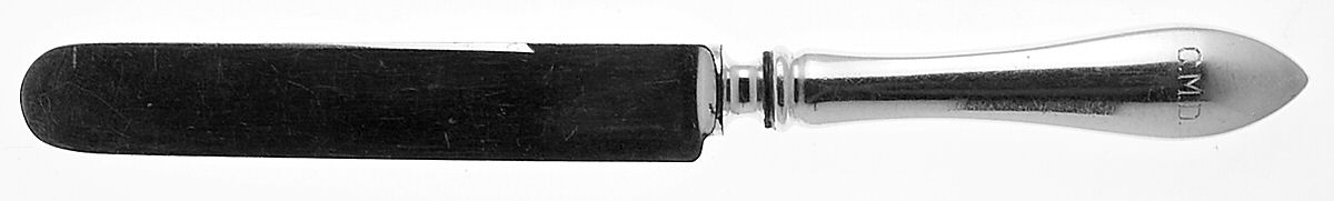 Pointed Antique (Sterling) Blunt Hollow Knife with Bolster by Dominick & Haff-1