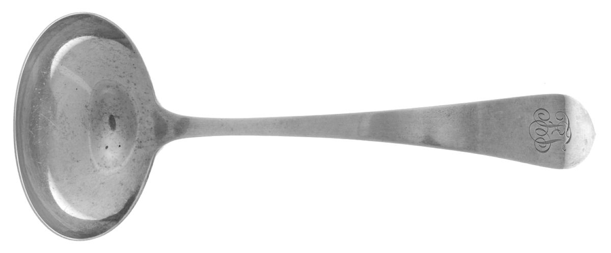 Pointed Antique (Sterling) Large Gravy Ladle, Solid Piece by Dominick & Haff-1
