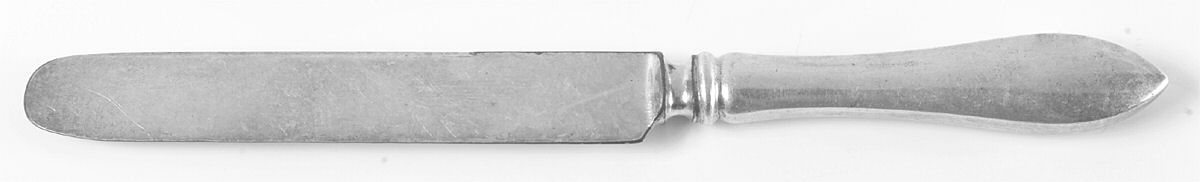 Pointed Antique (Sterling) Old French Hollow Knife with Bolster by Dominick & Haff-1