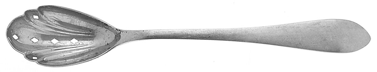 Pointed Antique (Sterling) Pierced Bowl Short Handle Olive Spoon by Dominick & Haff-1