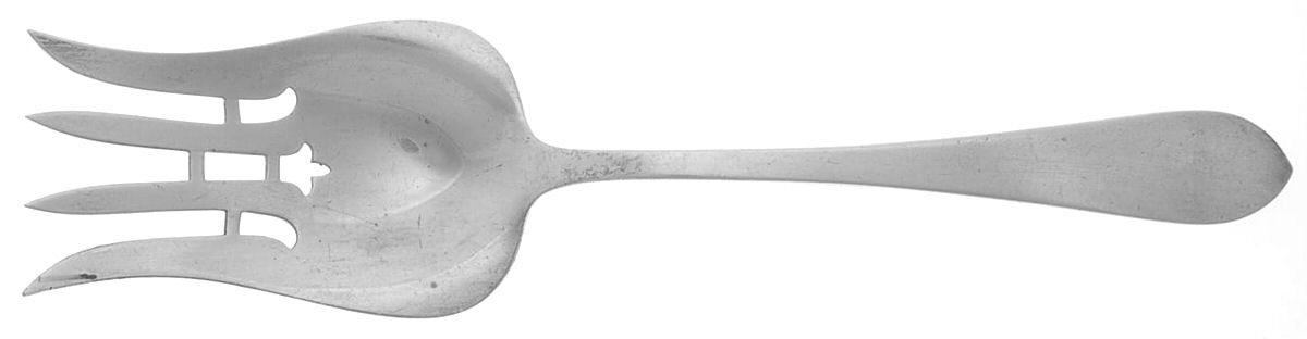 Pointed Antique (Sterling) Oversize Solid Salad Servng Fork by Dominick & Haff-1