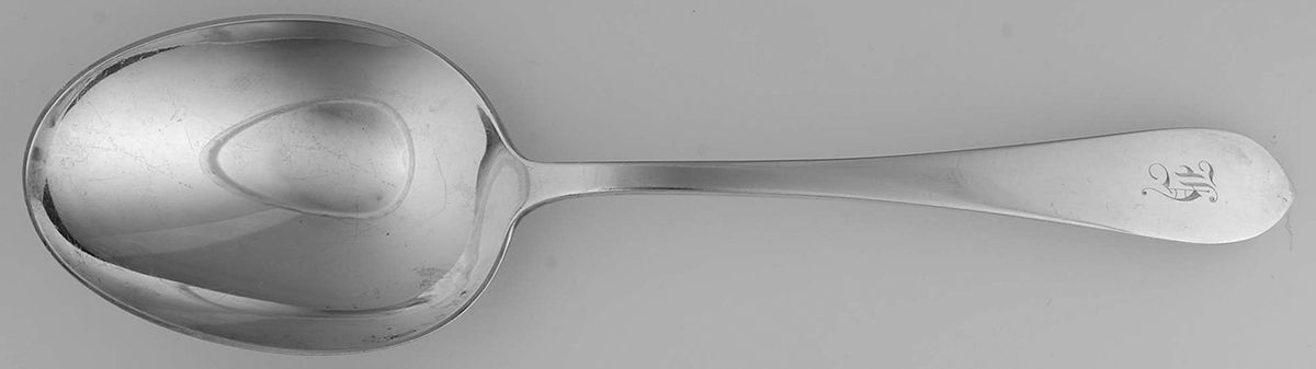 Pointed Antique (Sterling) Solid Serving Spoon by Dominick & Haff-1