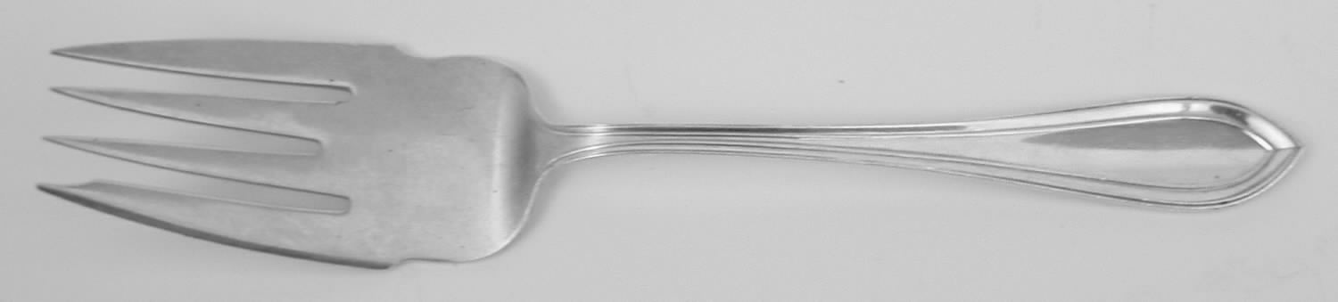 Priscilla (Sterling, 1916) Medium Solid Cold Meat Serving Fork by Dominick & Haff-1