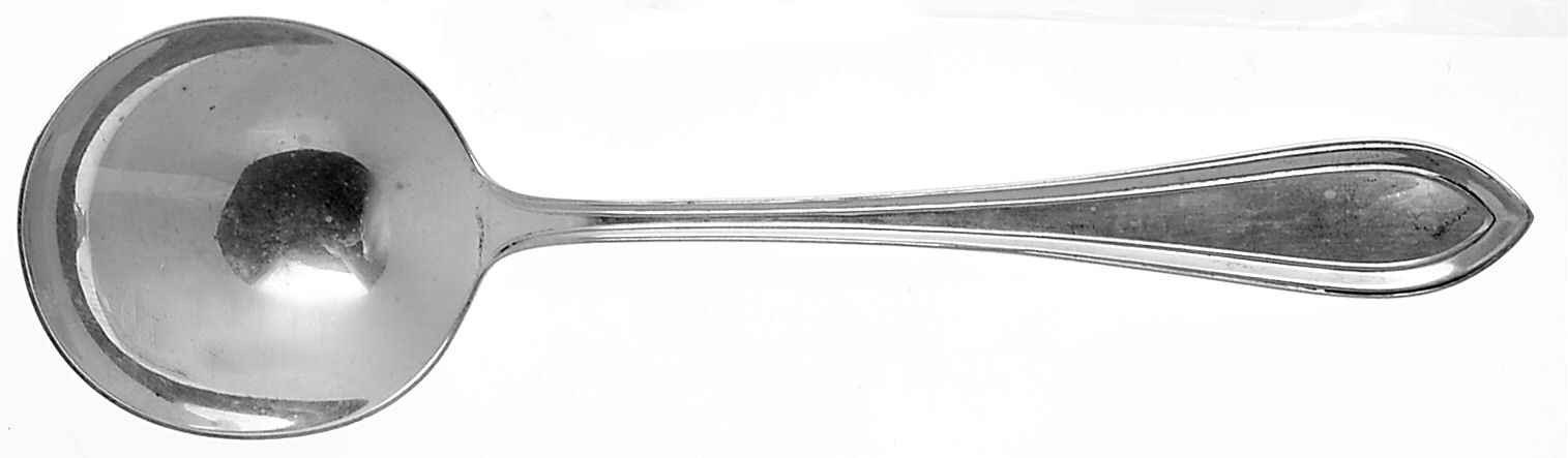 Priscilla (Sterling, 1916) Round Bowl Soup Spoon (Gumbo) by Dominick & Haff-1
