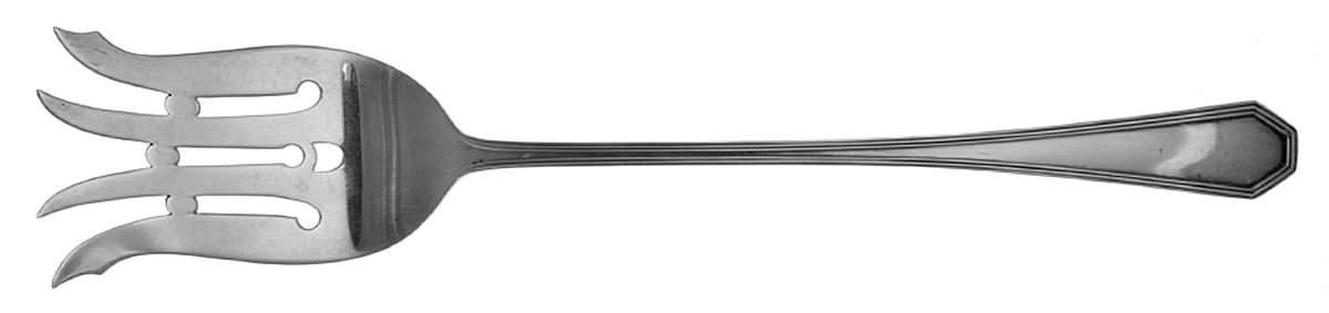 Queen Anne-Plain (Sterling, 1910) Large Lettuce Serving Fork by Dominick & Haff-1