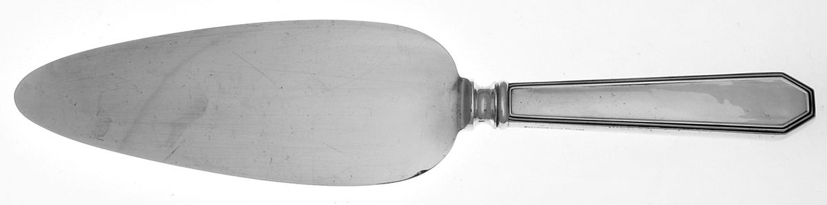 Queen Anne-Plain (Sterling, 1910) Pie Server with Silverplate Blade by Dominick & Haff-1