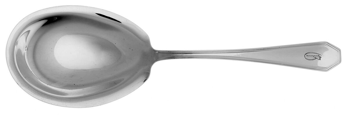 Queen Anne-Plain (Sterling, 1910) Small Solid Berry/Casserole Spoon by Dominick & Haff-1