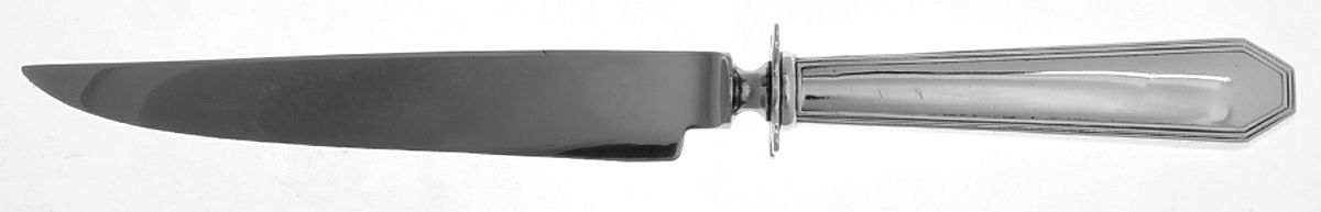 Queen Anne-Plain (Sterling, 1910) Small Steak Carving Knife with Stainless Blade by Dominick & Haff-1