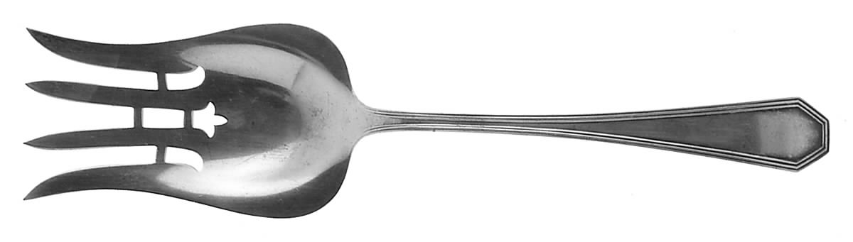 Queen Anne-Plain (Sterling, 1910) Solid Salad Serving Fork by Dominick & Haff-1